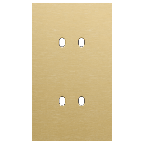 Niko (52) Toggle frontplaat voor 4 bedieningsknoppen vertikaal - alu gold brushed