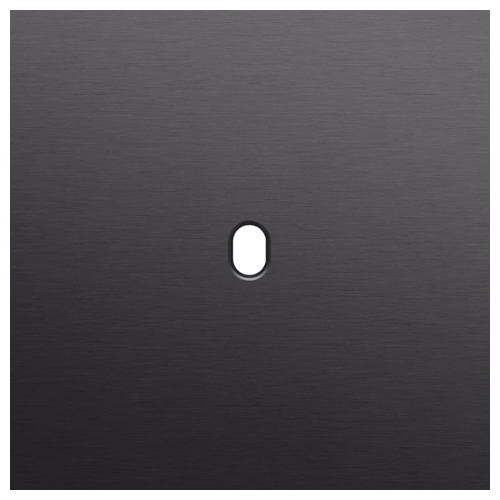 Niko (53) Toggle frontplaat voor 1 bedieningsknop - alu black brushed