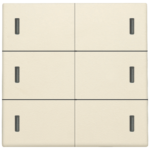 Niko (99) 100-60100 OUD creme afwerkingsset voor 6-voudige potentiaalvrije drukknop 24 V met leds BEPERKTE VOORRAAD (contacteer ons) !!!