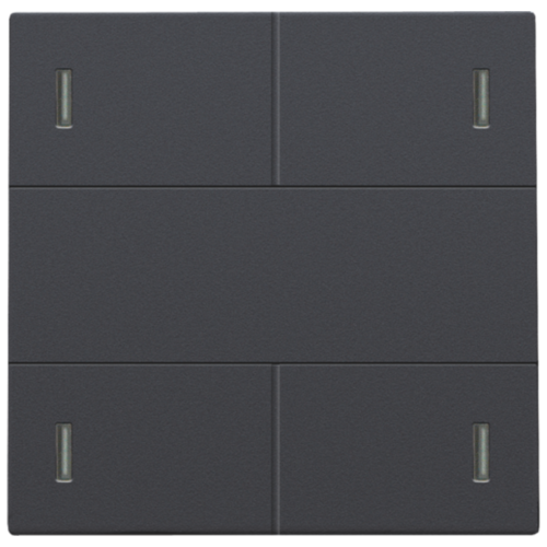 Niko (99) 122-40100 OUD anthracite afwerkingsset voor 4-voudige potentiaalvrije drukknop 24 V met leds BEPERKTE VOORRAAD (contacteer ons) !!!