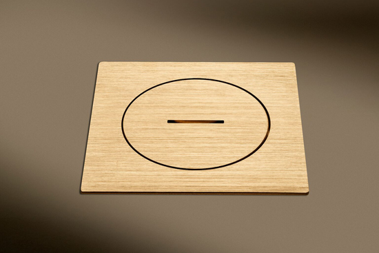 (VS010) Lithoss vloerstopcontact brushed brass
