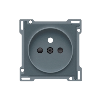 Niko (41) Rocker & Toggle centraalplaatje stopcontact alu blue grey coated