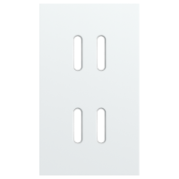 Niko (48) Rocker frontplaat voor 4 bedieningsknoppen vertikaal - steel white coated