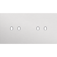 Niko (49) Toggle frontplaat voor 4 bedieningsknoppen horizontaal - alu grey brushed