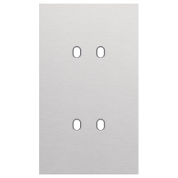 Niko (49) Toggle frontplaat voor 4 bedieningsknoppen vertikaal - alu grey brushed