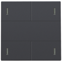 Niko (99) 122-40100 OUD anthracite afwerkingsset voor 4-voudige potentiaalvrije drukknop 24 V met leds BEPERKTE VOORRAAD (contacteer ons) !!!